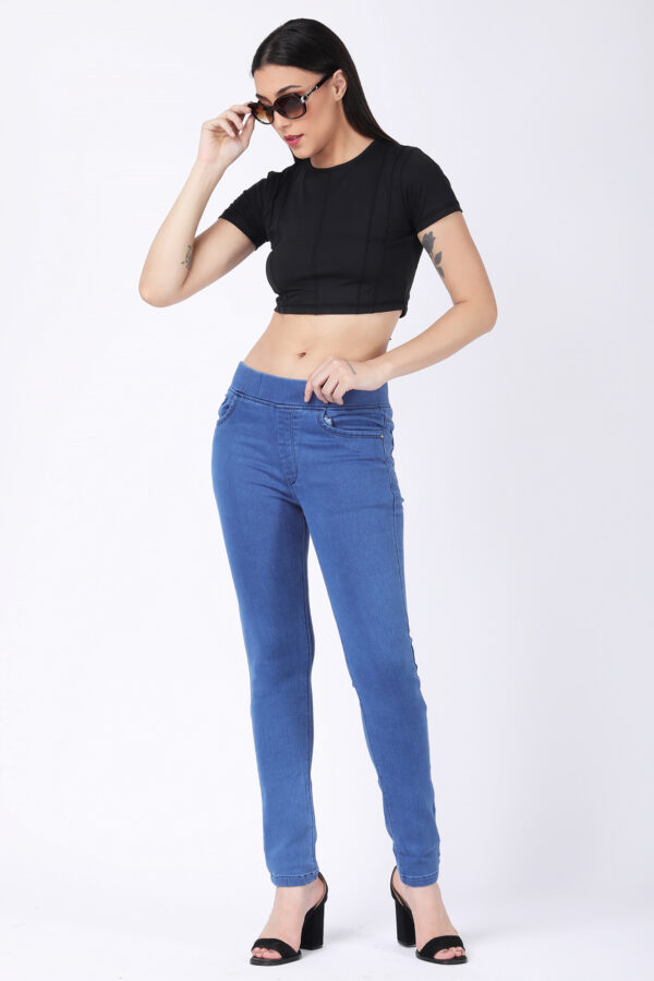 Women's Dark Blue Denim Jeggings