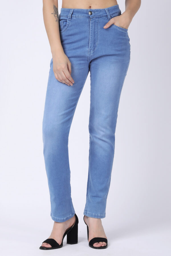 Women's Light Blue Regular Fit Jeans