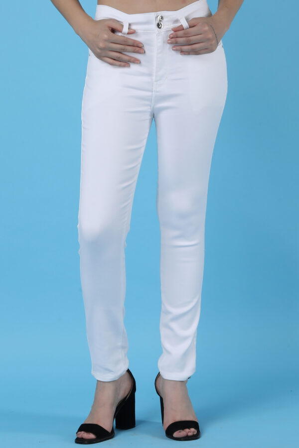 Women's White High-Rise Skinny Jeans