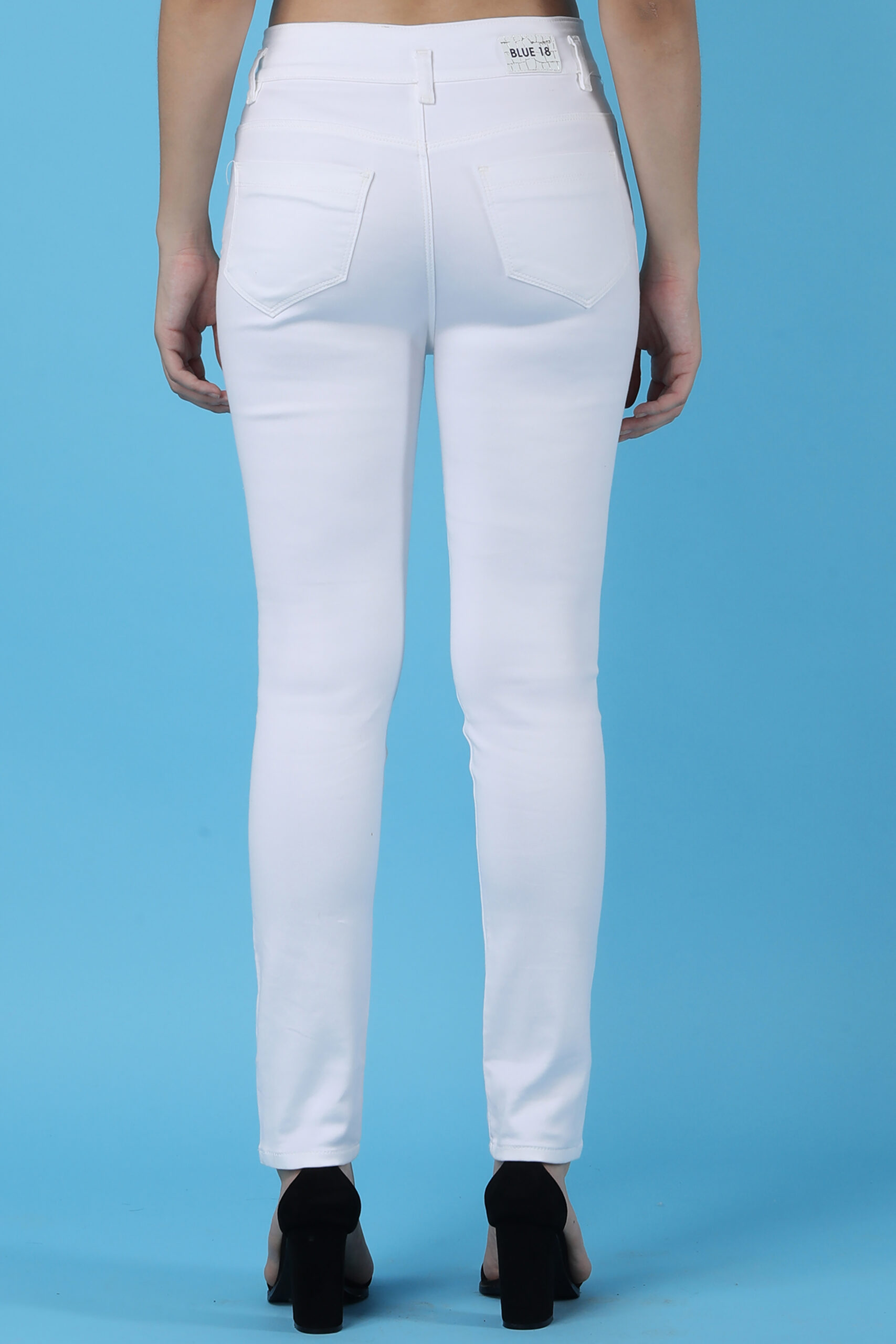 Women's White High-Rise Skinny Jeans