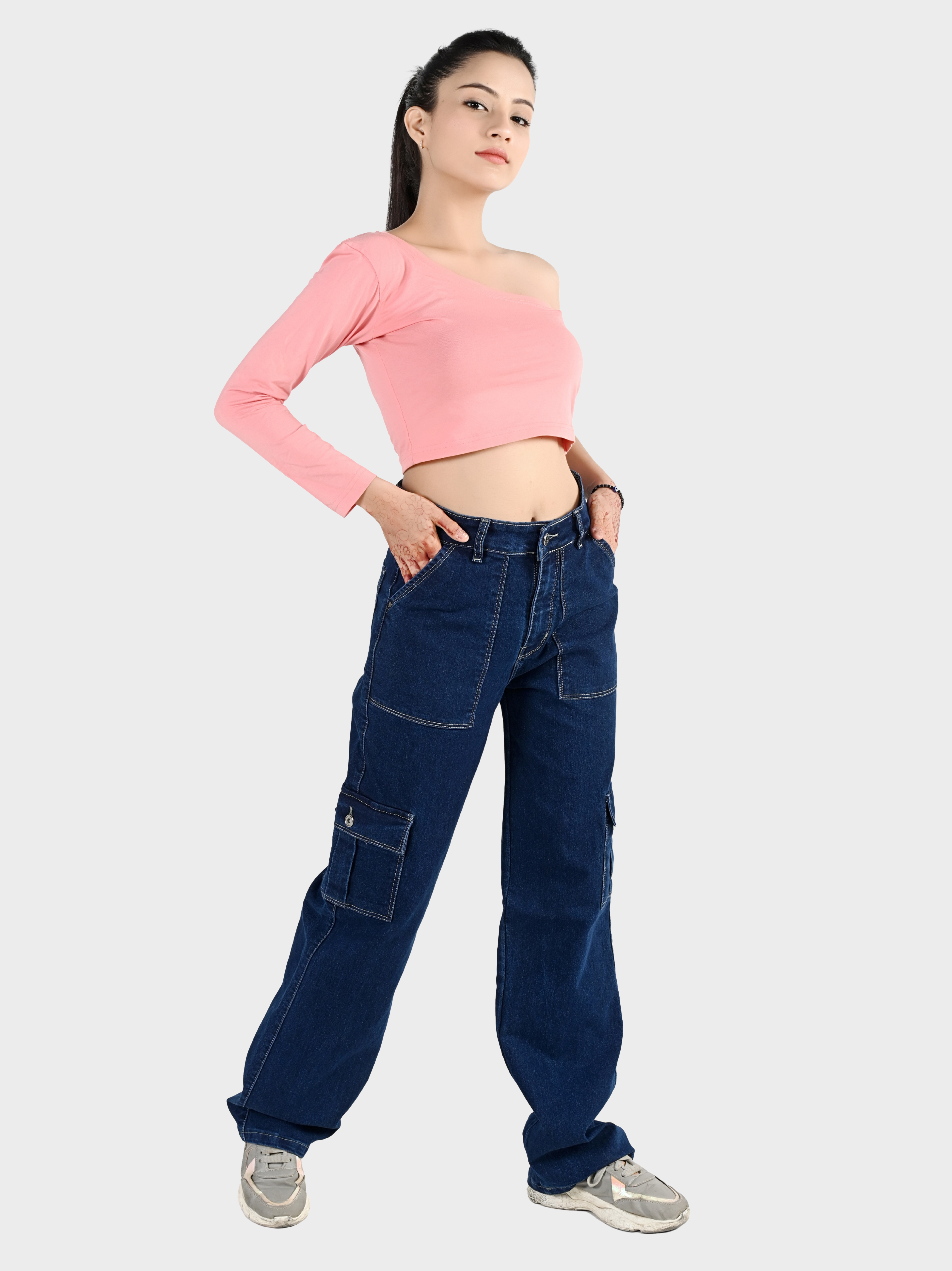 Women's Blue Cargo jeans