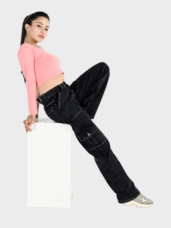 Women's Black Cargo jeans