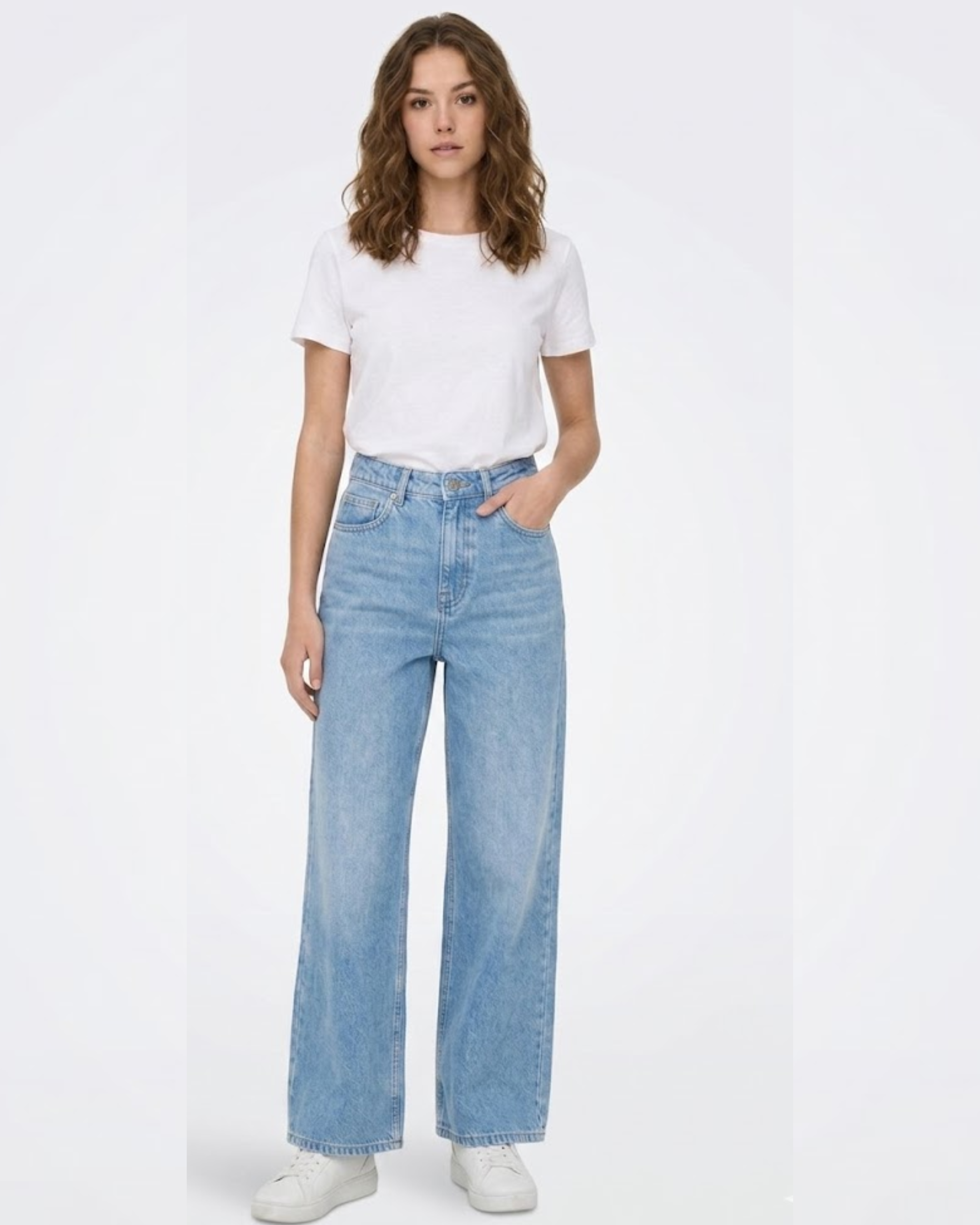 sky blue Straight Fit Denim Jeans