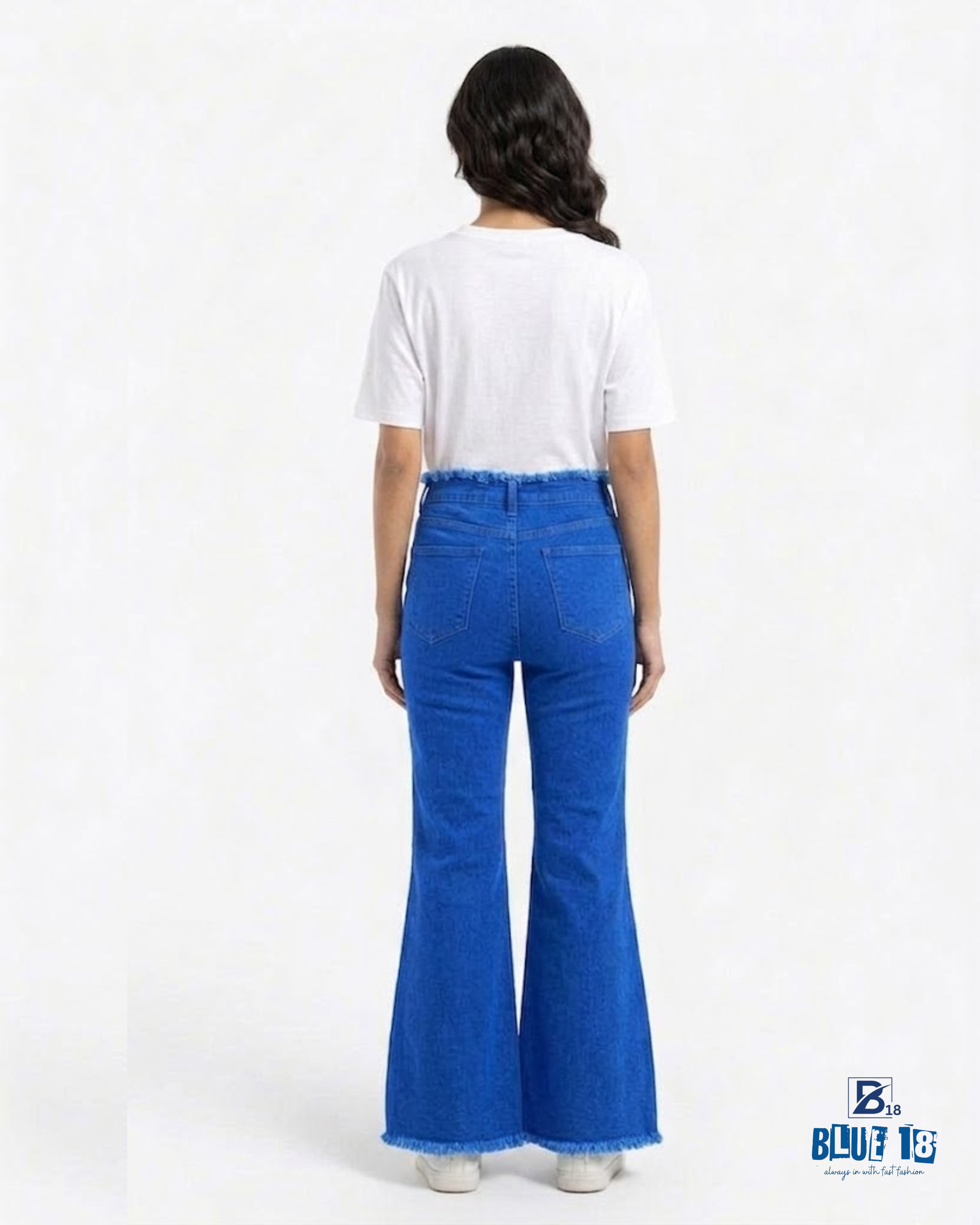 Light blue bell bottom jeans